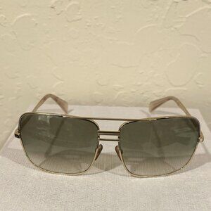 Celine Women's Gold Tone Sunglasses Green Gradient